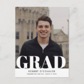 Modern Bold typografie afstudeerfeest uitnodiging (Voorkant)