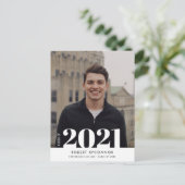 Modern Bold typografie afstuderen uitnodiging (Staand voorkant)