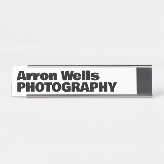 Modern Bold Typografie Bureau Naambordje (Voorkant)