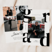 Modern & Bold Typografie Klasse van 2024 Afstudere Kaart