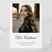 Modern Bold Typografie Klasse van 2024 Afstuderen Folie Uitnodiging (Achterkant)