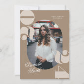 Modern Bold Typografie Klasse van 2024 Afstuderen Kaart (Voorkant)