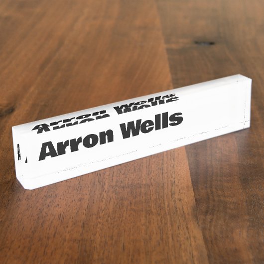 Modern Bold Typografie Naambordje (Zijkant)