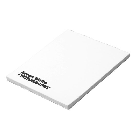 Modern Bold Typografie Notitieblok (Linkerzijde)