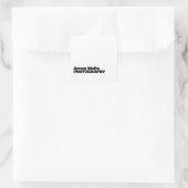 Modern Bold Typografie Vierkante Sticker (Tas)