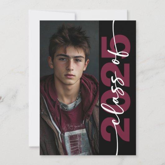 Modern Bold Typography Afstudeerder aangekondigd Kaart (Voorkant)