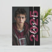 Modern Bold Typography Afstudeerder aangekondigd Kaart (Staand voorkant)