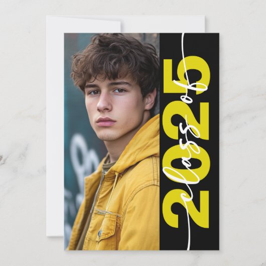 Modern Bold Typography Afstudeerder aangekondigd Kaart (Voorkant)