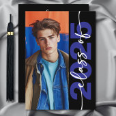 Modern Bold Typography Afstudeerder aangekondigd Kaart