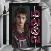 Modern Bold Typography Afstudeerder aangekondigd Kaart