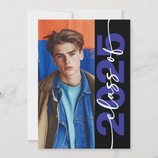 Modern Bold Typography Afstudeerder aangekondigd Kaart (Voorkant)