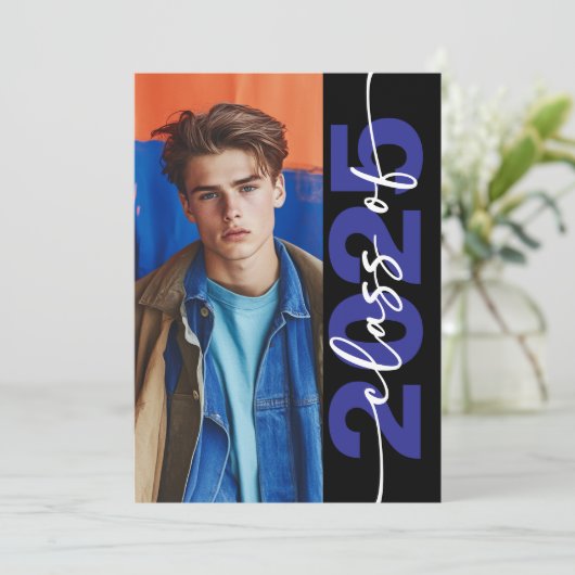 Modern Bold Typography Afstudeerder aangekondigd Kaart (Staand voorkant)