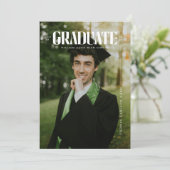 Modern Bold Typography Afstuderen Aankondiging (Staand voorkant)