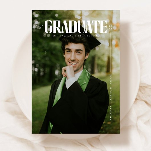 Modern Bold Typography Afstuderen Aankondiging