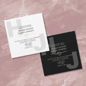 Modern Bold Typography Black and White Wedding Kaart