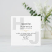 Modern Bold Typography Black and White Wedding Kaart (Staand voorkant)