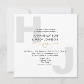 Modern Bold Typography Black and White Wedding Kaart (Voorkant)