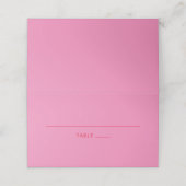 Modern Bold Typography Bright Red and Pink Wedding Plaatskaartje (Buitenkant ongevouwen)