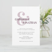 Modern Bold Typography Cassis Paars Wedding (Staand voorkant)