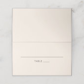 Modern Bold Typography Earthy Brown Cream Wedding Plaatskaartje (Buitenkant ongevouwen)