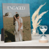 Modern Bold Typography Engagement Photo Fotoplaat (Zijkant)