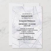 Modern Bold Typography Minimal Photo Afstuderen Aankondiging (Achterkant)