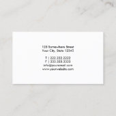 Modern Bold Typography Minimalist Plain Visitekaartje (Achterkant)