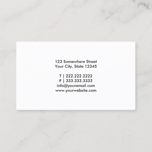 Modern Bold Typography Minimalist Plain Visitekaartje (Achterkant)