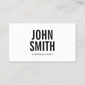 Modern Bold Typography Minimalist Plain Visitekaartje (Voorkant)