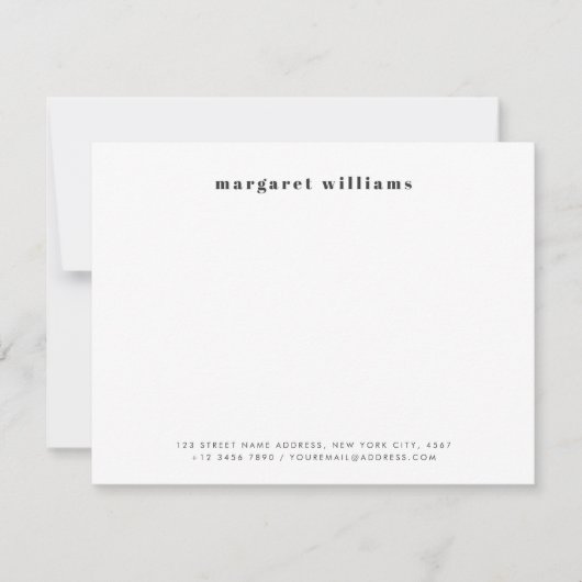 Modern Bold Typography Naam Kantoor Notitiekaartje (Voorkant)