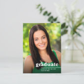 Modern Bold Typography Photo Afstuderen Briefkaart (Staand voorkant)