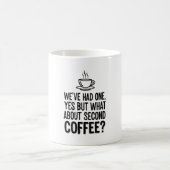 Modern Bold Typography Second Coffee Quote Mug Koffiemok (Center)