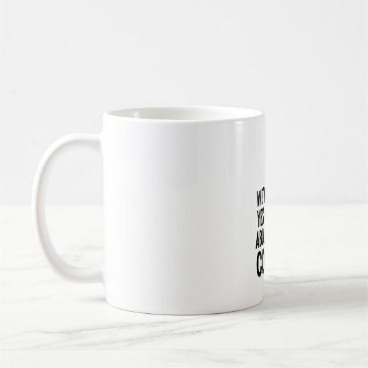 Modern Bold Typography Second Coffee Quote Mug Koffiemok (Links)