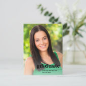 Modern Bold Typography Simple Photo Afstuderen Briefkaart (Staand voorkant)