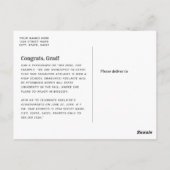 Modern Bold Typography Simple Photo Afstuderen Briefkaart (Achterkant)