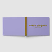 Modern Bold Typography Soft Purple Wedding Custom Gastenboek (Volledig)