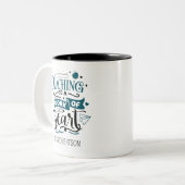 Modern Bold Typography Teacher Appreciation Gift Tweekleurige Koffiemok (Voorkant links)