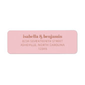 Modern Bold Typography Terracotta Wedding Address Etiket (Voorkant)