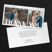 Modern Bold Typography Wedding 2 Foto Bedankkaart