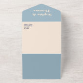 Modern Bold Typography Wedding All In One Uitnodiging (Buitenkant)