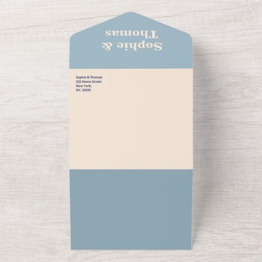 Modern Bold Typography Wedding All In One Uitnodiging (Buitenkant)