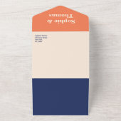 Modern Bold Typography Wedding All In One Uitnodiging (Buitenkant)