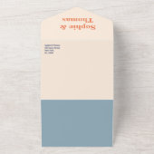 Modern Bold Typography Wedding All In One Uitnodiging (Buitenkant)