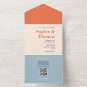 Modern Bold Typography Wedding All In One Uitnodiging (Binnen)