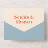 Modern Bold Typography Wedding All In One Uitnodiging (Achterkant)