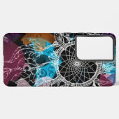 Modern Bold Ugly Floral Pattern Samsung Galaxy Hoesje (Linkerkant)