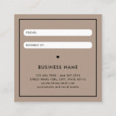 Modern Bold Verwijs een Vriend Verwijzing Korting Vierkante Visitekaartje (Achterkant)