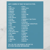 Modern Bold, visser/vrouw, vismarkt Flyer (Achterkant)