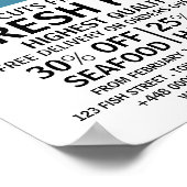 Modern Bold, visser/vrouw, vismarkt Poster (Hoek)