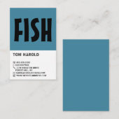 Modern Bold, visser/vrouw, vismarkt Visitekaartje (Voorkant / Achterkant)